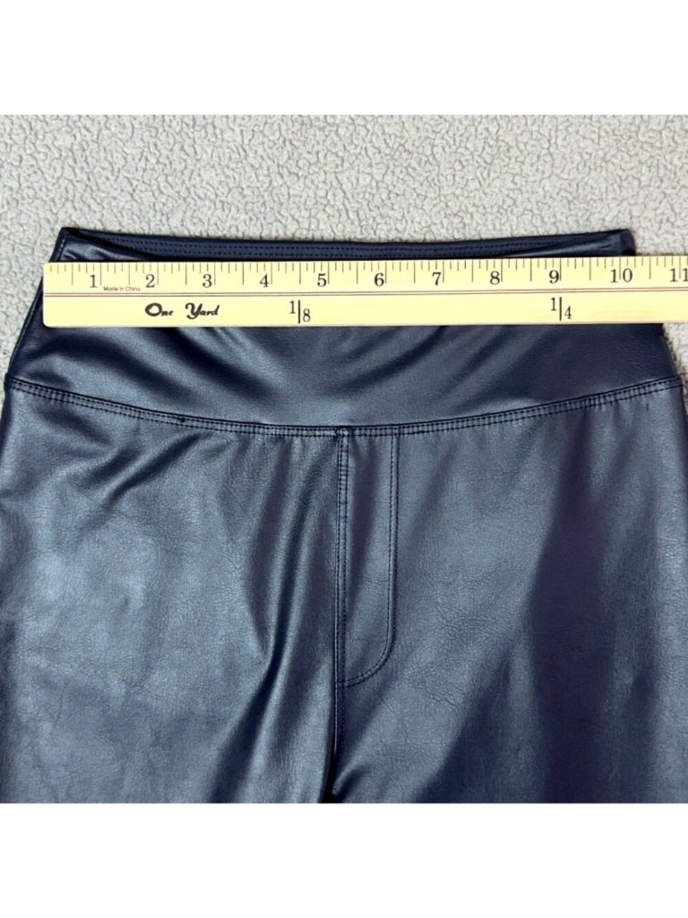 Offline By Aerie Womens Real Luxe Faux Leather Leggings Dark Blue Size S NWT - Picture 6 of 13